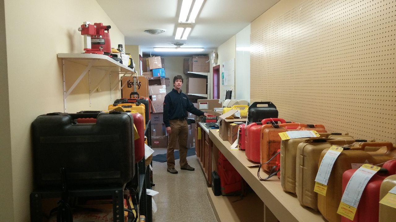 Construction Laser & Surveying Equipment Check-In Area